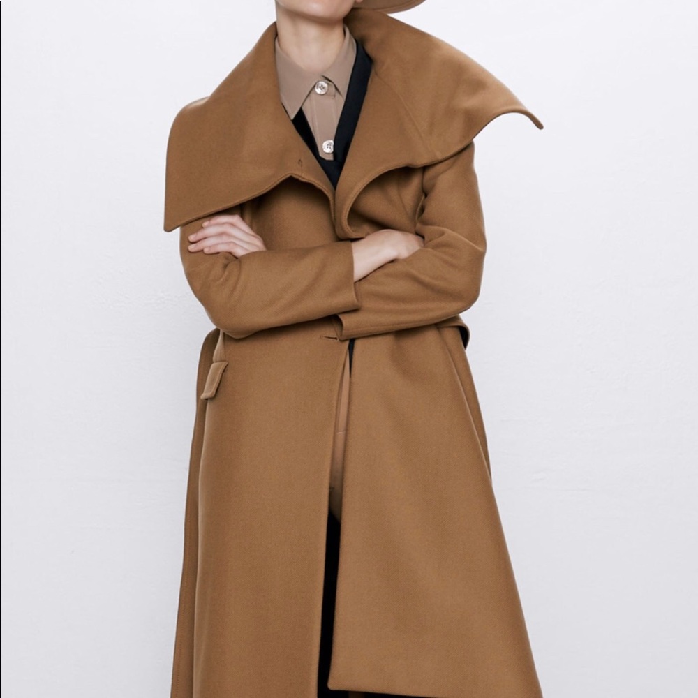**SOLD** Coat with Wrap Collar - Picture 2 of 8